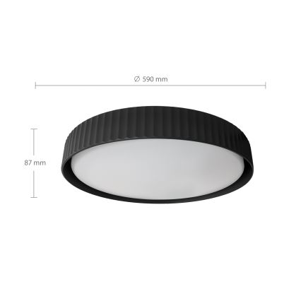 Brilagi - Dimbar LED-taklampa LUCIA LED/60W/230V 3000–6500K Ø 59 cm svart + fjärrkontroll