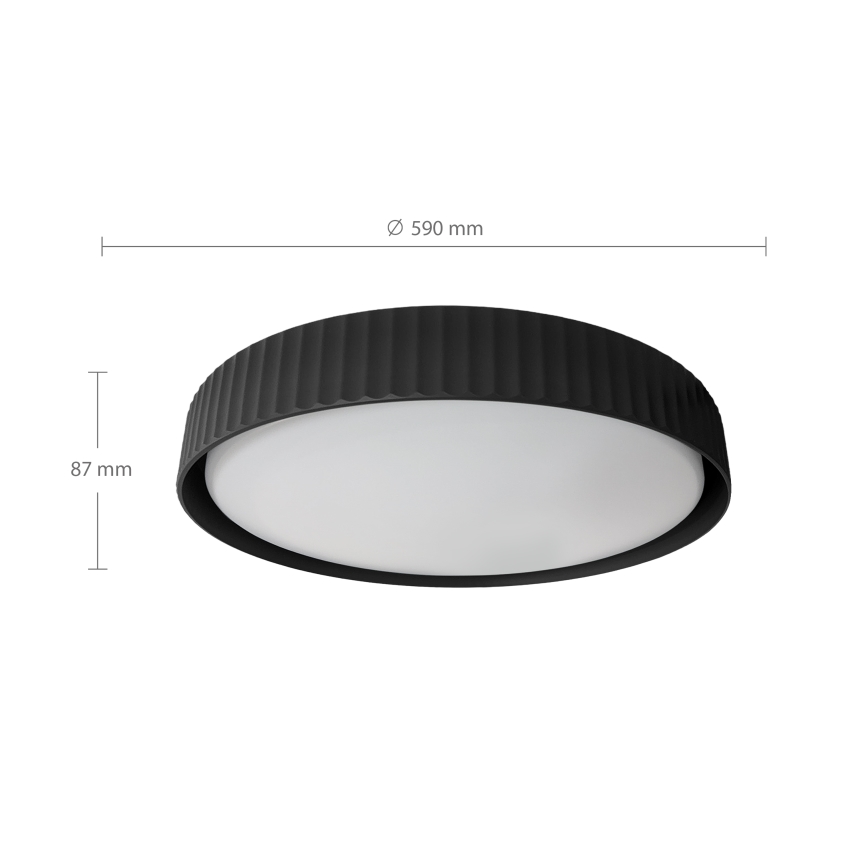 Brilagi - Dimbar LED-taklampa LUCIA LED/60W/230V 3000–6500K Ø 59 cm svart + fjärrkontroll