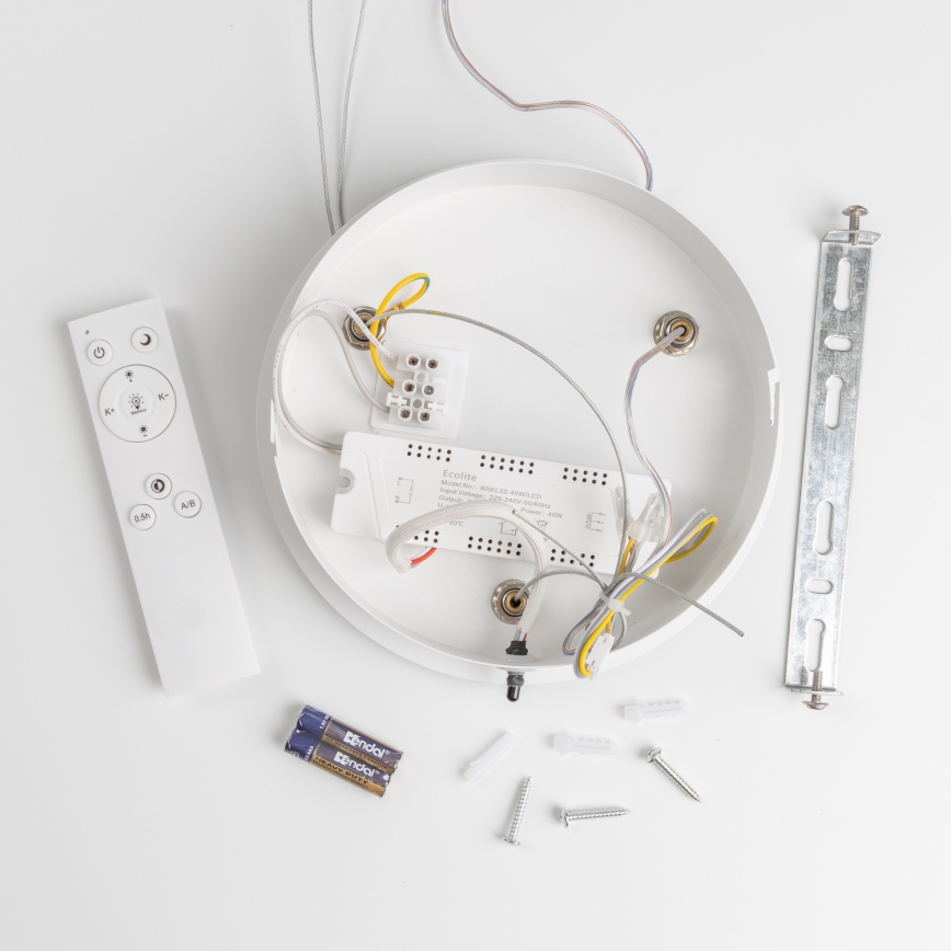 Brilagi - LED Dimbar ljuskrona med upphängning FALCON LED/80W/230V 3000-6500K d. 60 cm vit+ fjärrkontroll