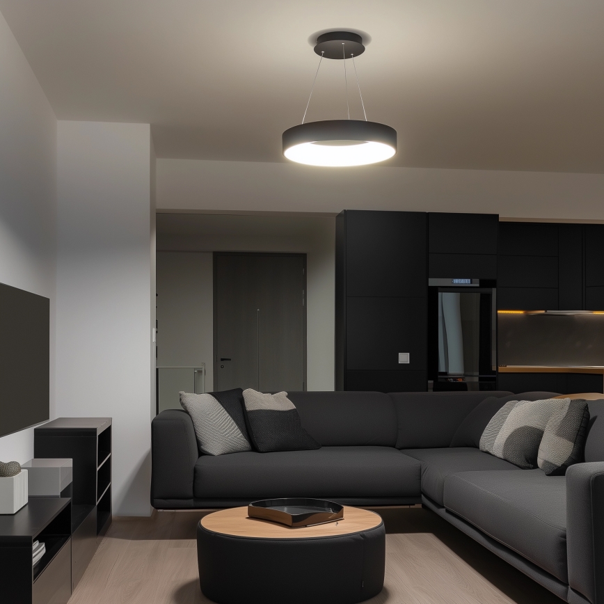 Brilagi - LED Dimbar ljuskrona med upphängning LED/40W/230V 3000-6500K grå+ RC