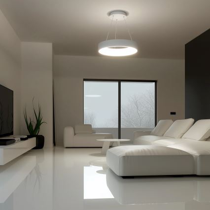 Brilagi - LED Dimbar ljuskrona med upphängningsrem LED/40W/230V 3000-6500K vit+ RC