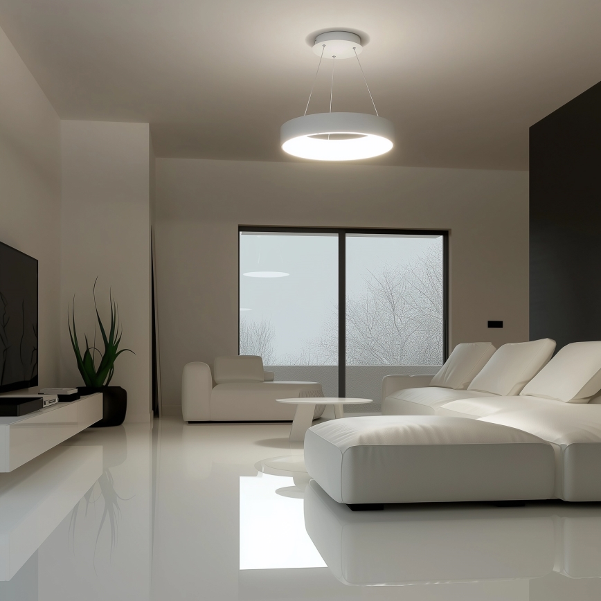 Brilagi - LED Dimbar ljuskrona med upphängningsrem LED/40W/230V 3000-6500K vit+ RC