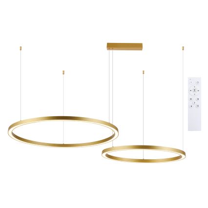 Brilagi - Dimbar LED-pendel på kabel PORTOFINO LED/98W/230V 3000-6000K guld + fjärrkontroll