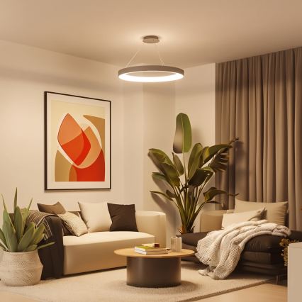 BRILAGI - dimmbar LED-ljuskrona på kabel FALCON II LED/108W/230V 3000-6500K Ø 80 cm beige + fjärrkontroll