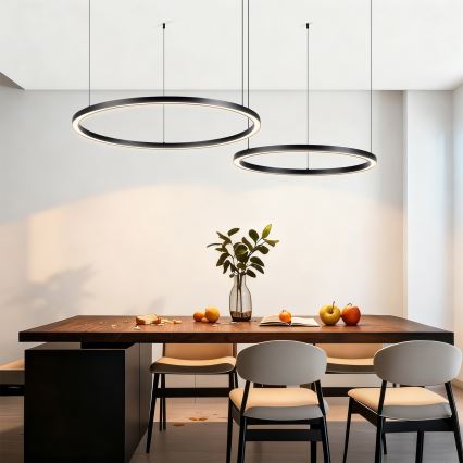 BRILAGI - PORTOFINO LED/98W/230V dimbar pendellampa med kabel 3000-6000K svart + fjärrkontroll