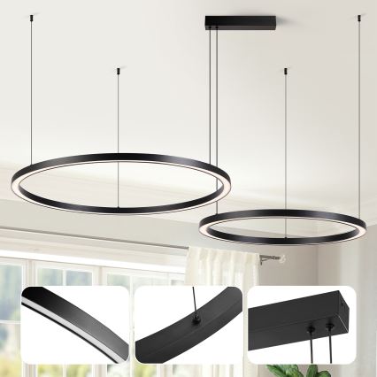 BRILAGI - PORTOFINO LED/98W/230V dimbar pendellampa med kabel 3000-6000K svart + fjärrkontroll