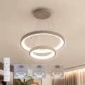 BRILAGI - LED dimbar pendellampa med kabel FALCON SLIM LED/68W/230V 3000-6500K Ø 50 cm beige + fjärrkontroll