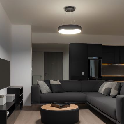 Brilagi - LED dimbar pendellampa på vajer FALCON LED/40W/2300V 3000–6500K Ø45 cm svart + fjärrkontroll