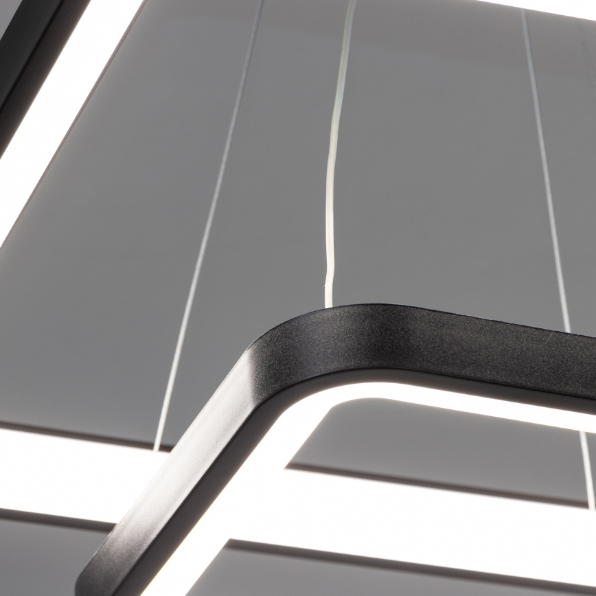 Brilagi - Dimbart LED-pendel på vajer FALCON SLIM LED/78W/230V 3000-6500K 50x50 cm svart + fjärrkontroll