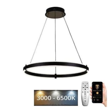 Brilagi - LED dimbar pendellampa på kabel CIRCLE LED/85W/230V 3000–6500K Ø 60 cm svart + fjärrkontroll