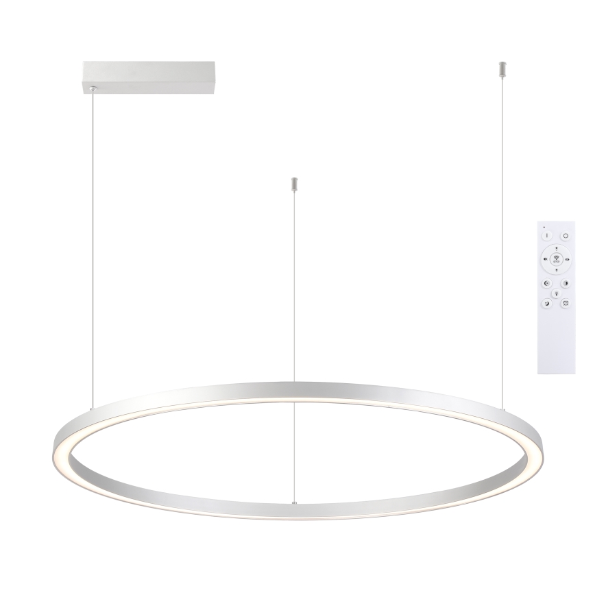 Brilagi - LED-dimbar pendellampa på vajer PORTOFINO LED/60W/230V 3000-6000K Ø 80 cm silver + fjärrkontroll