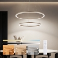 Brilagi - LED-dimbar pendellampa på kabel PORTOFINO LED/98W/230V 3000-6000K Ø 80 cm beige + fjärrkontroll