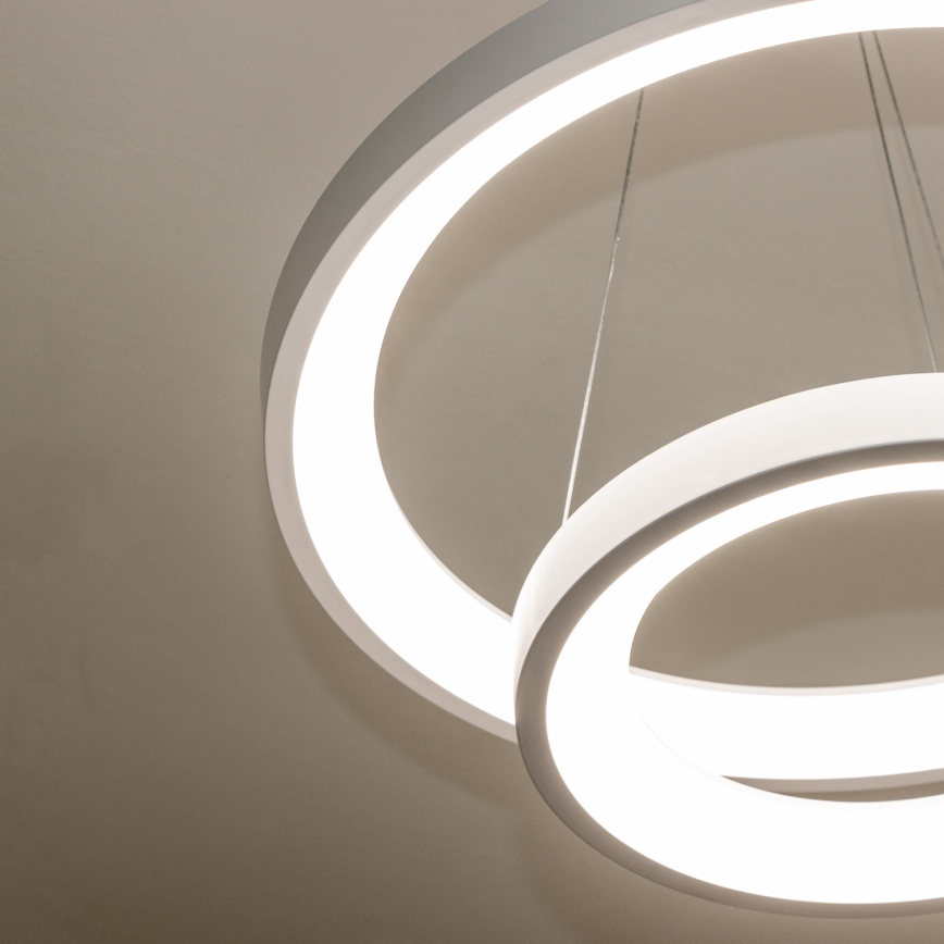 Brilagi - Dimbart LED-pendel på vajer FALCON SLIM LED/68W/230V 3000–6500K Ø 50 cm vit + fjärrkontroll