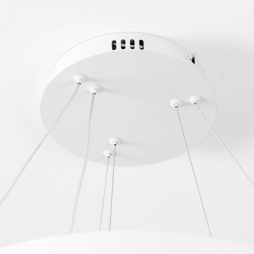 Brilagi - Dimbart LED-pendel på vajer FALCON SLIM LED/68W/230V 3000–6500K Ø 50 cm vit + fjärrkontroll