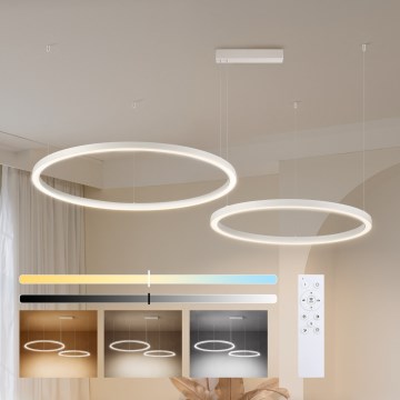 Brilagi - LED-dimbar pendellampa på vajer PORTOFINO LED/98W/230V 3000-6000K vit + fjärrkontroll