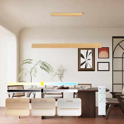 Brilagi - Dimbar LED-pendellampa på kabel SLIMLINE LED/40W/230V 3000–6000K ekdekor + fjärrkontroll