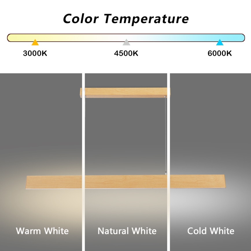 Brilagi - Dimbar LED-pendellampa på kabel SLIMLINE LED/40W/230V 3000–6000K ekdekor + fjärrkontroll