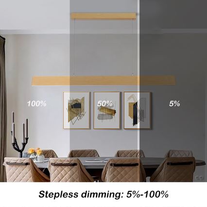 Brilagi - Dimbar LED-pendellampa på kabel SLIMLINE LED/40W/230V 3000–6000K ekdekor + fjärrkontroll