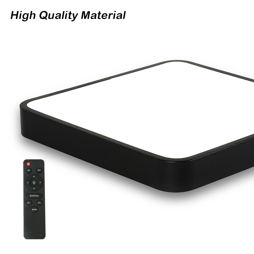 Brilagi - LED dimbar taklampa POOL SQUARE LED/36W/230V 3000-6000K 40x40 cm svart + fjärrkontroll