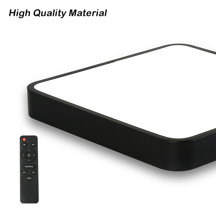 Brilagi - LED dimbar taklampa POOL SQUARE LED/48W/230V 3000-6000K 50x50 cm svart + fjärrkontroll