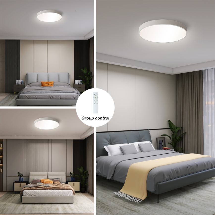 Brilagi - LED dimbar taklampa POOL SMART LED/48W/230V 3000-6000K 40 cm + fjärrkontroll vit