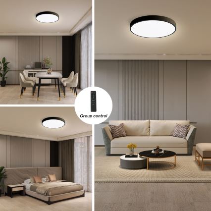 Brilagi - LED dimbar taklampa POOL SMART LED/48W/230V 40 cm 3000-6000K Wi-Fi Tuya + fjärrkontroll svart