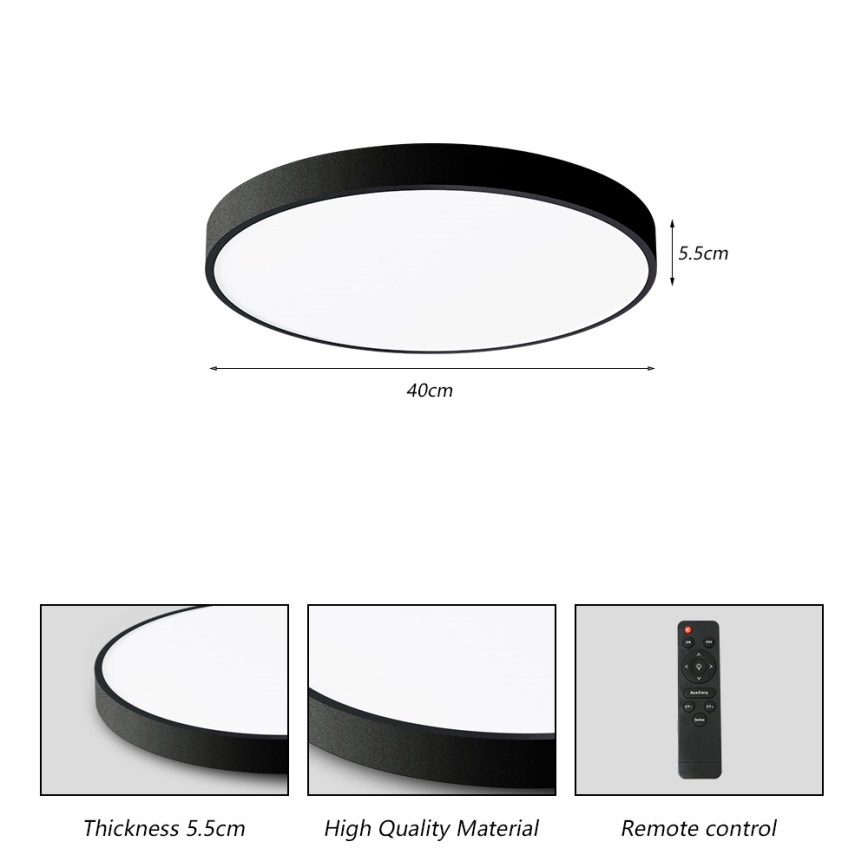 Brilagi - LED dimbar taklampa POOL SMART LED/48W/230V 40 cm 3000-6000K Wi-Fi Tuya + fjärrkontroll svart