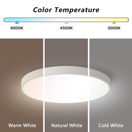 Brilagi - LED dimbar taklampa POOL SMART LED/60W/230V 3000-6000K 50 cm + fjärrkontroll vit