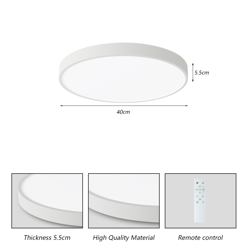 Brilagi - LED dimbar taklampa POOL SMART LED/48W/230V 40 cm 3000-6000K Wi-Fi Tuya + fjärrkontroll vit