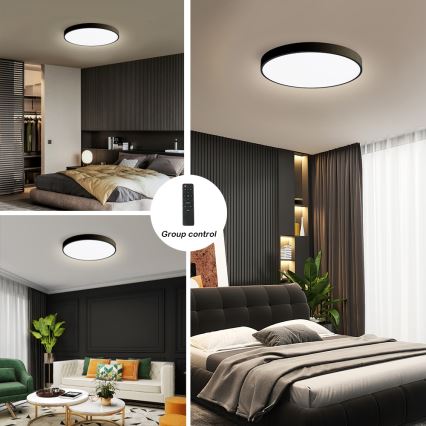 Brilagi - LED dimbar taklampa POOL SMART LED/60W/230V 50 cm 3000-6000K Wi-Fi Tuya + fjärrkontroll svart
