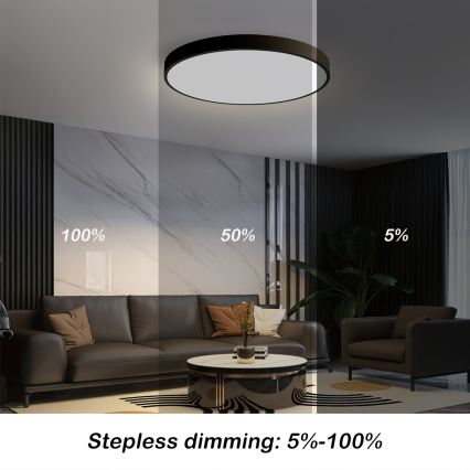 Brilagi - LED dimbar taklampa POOL SMART LED/60W/230V 50 cm 3000-6000K Wi-Fi Tuya + fjärrkontroll svart