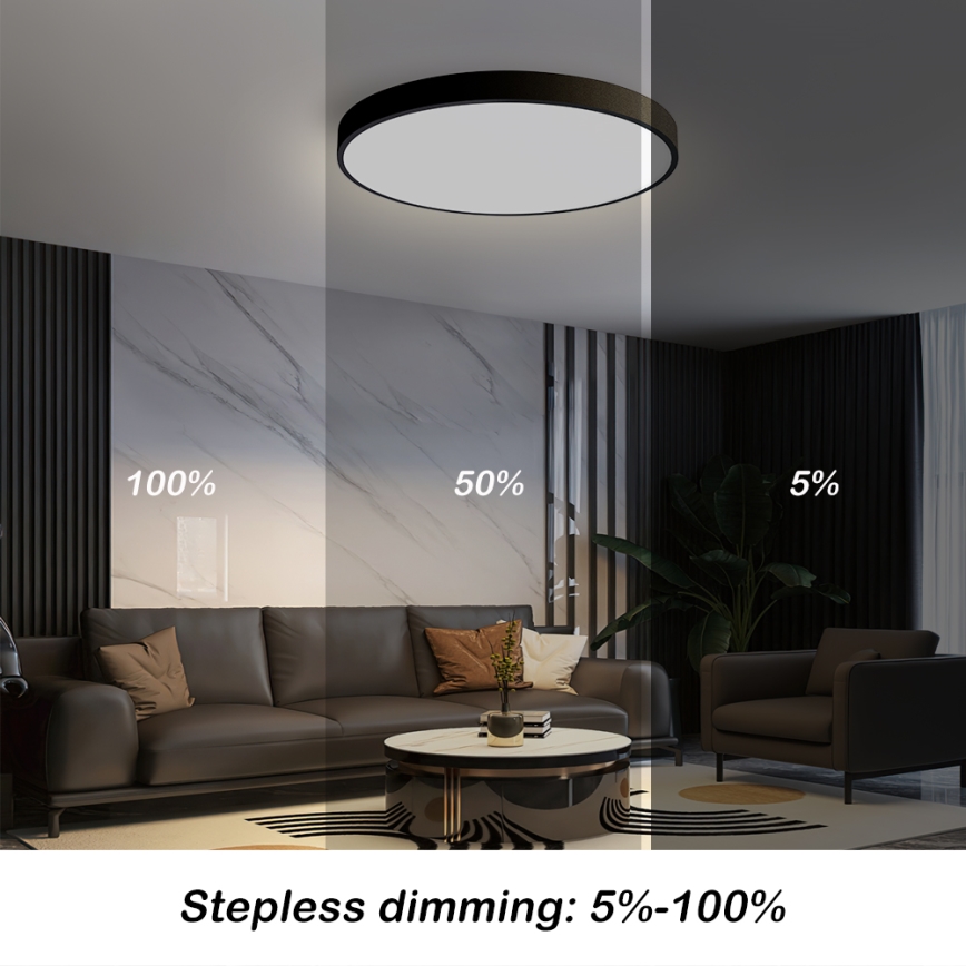 Brilagi - LED dimbar taklampa POOL SMART LED/60W/230V 50 cm 3000-6000K Wi-Fi Tuya + fjärrkontroll svart