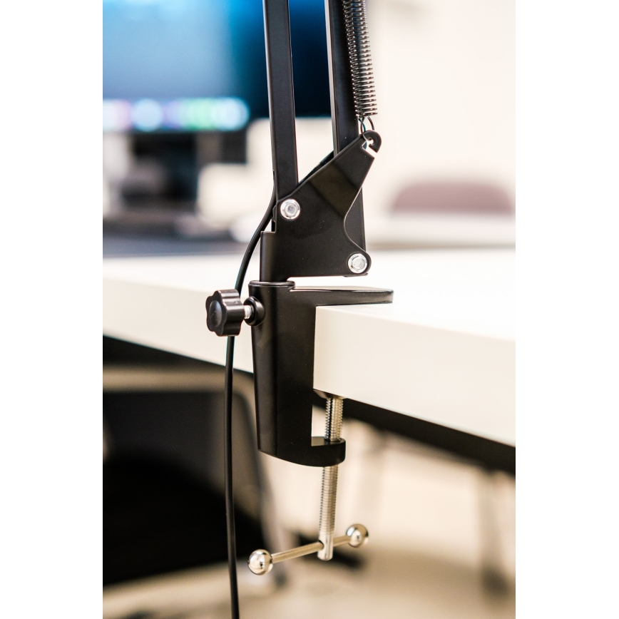 Brilagi - LED dimbar bordslampa med förstoringsglas LENS LED/12W/5V 3000/4200/6000K svart