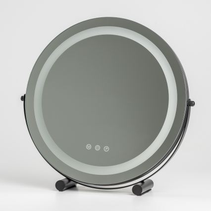 BRILAGI - LED-dimbar sminkspegel CALIFORNIA LED/17W/230V 3000/4000/6500K Ø 42 cm svart