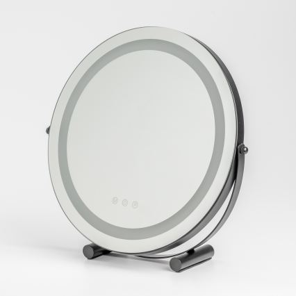 BRILAGI - LED-dimbar sminkspegel CALIFORNIA LED/17W/230V 3000/4000/6500K Ø 42 cm svart