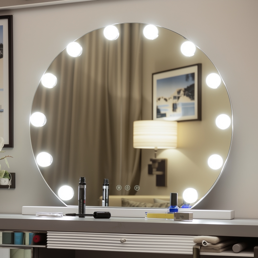 Brilagi - LED Dimbart sminkespegel HOLLYWOOD LED/12W/230V 3000/4000/6500K