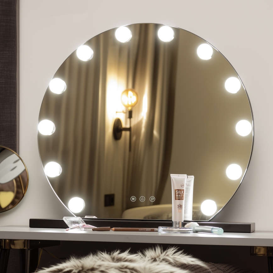 Brilagi - LED Dimbart sminkespegel HOLLYWOOD LED/12W/230V 3000/4000/6500K