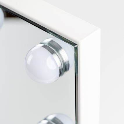 BRILAGI - LED dimbar sminkspegel HOLLYWOOD LED/15W/230V CCT + 2x USB 55x77 cm vit