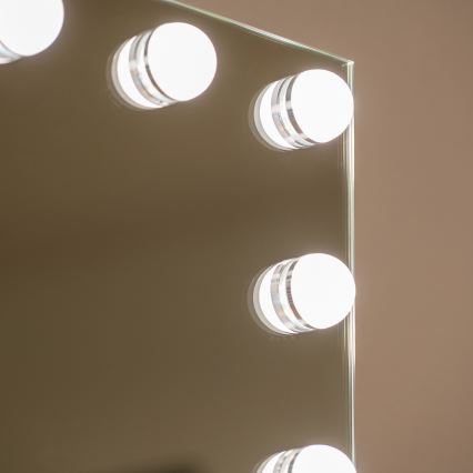 BRILAGI - LED dimbar sminkspegel HOLLYWOOD LED/15W/230V CCT + 2x USB 55x77 cm vit