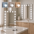 BRILAGI - LED dimbar sminkspegel HOLLYWOOD LED/15W/230V CCT + 2x USB 55x77 cm vit