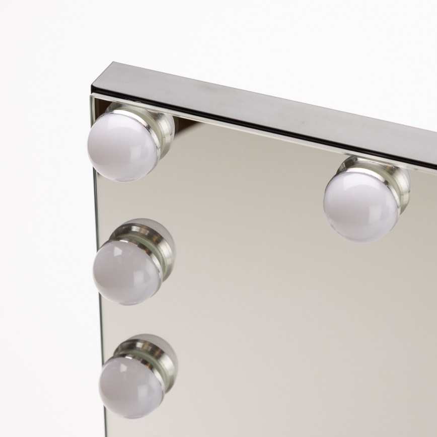 BRILAGI - LED dimbar sminkspegel HOLLYWOOD LED/15W/230V CCT + USB svart