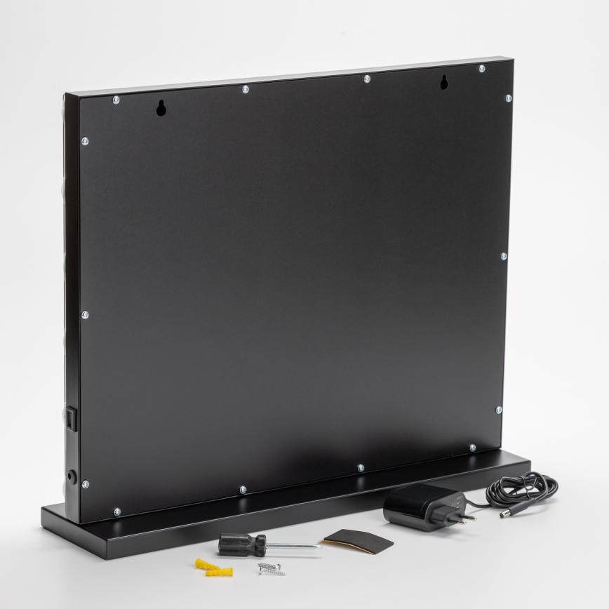 BRILAGI - LED dimbar sminkspegel HOLLYWOOD LED/15W/230V CCT + USB svart