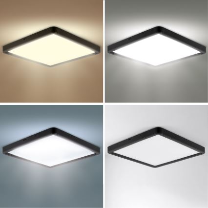 Brilagi - Dimbar LED-taklampa ESTELA SQUARE LED/36W/230V 3000-6500K 31x31 cm svart + fjärrkontroll