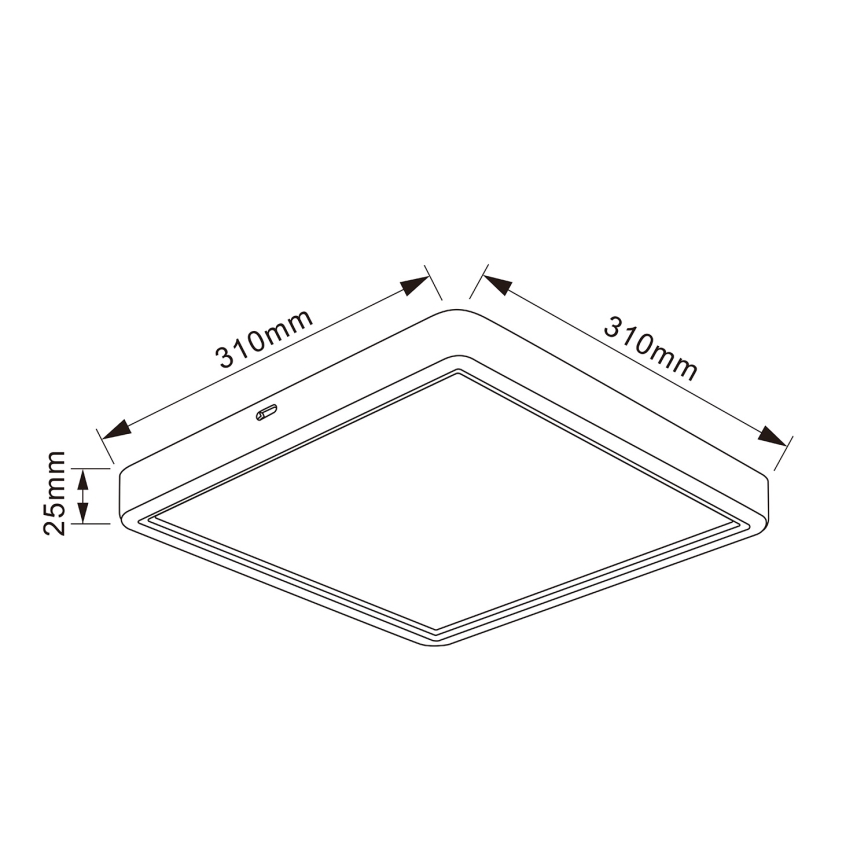 Brilagi - Dimbar LED-taklampa ESTELA SQUARE LED/36W/230V 3000-6500K 31x31 cm svart + fjärrkontroll
