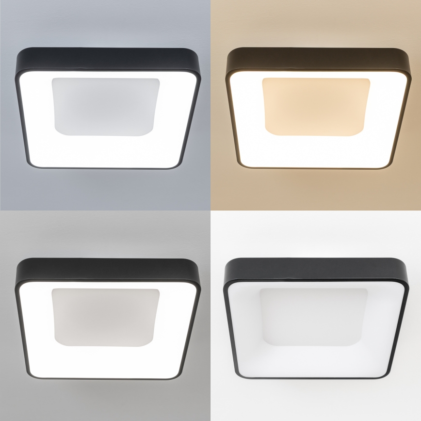 Brilagi - Dimbar LED-taklampa FALCON II LED/80W/230V 3000-6500K 40x40 cm svart + fjärrkontroll