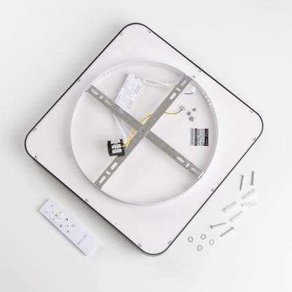 Brilagi - Dimbar LED-taklampa FALCON II LED/80W/230V 3000-6500K 40x40 cm svart + fjärrkontroll