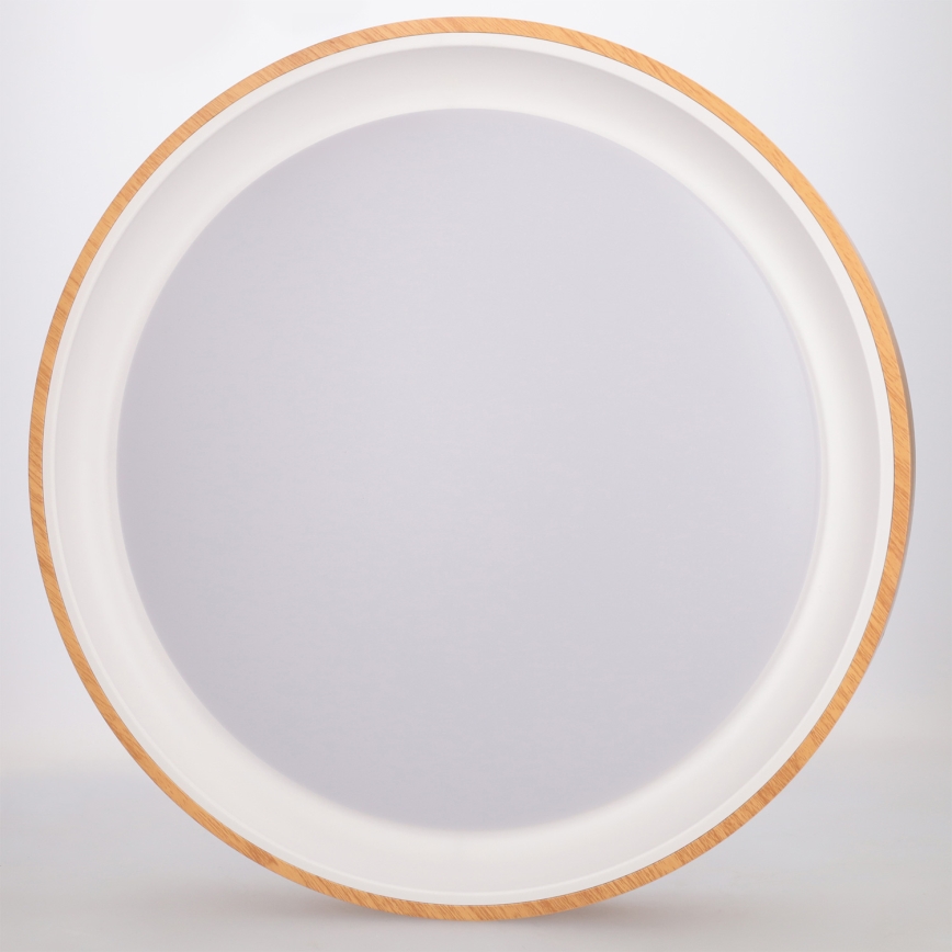 Brilagi - LED dimbar takarmatur FLOCO LED/48W/230V Ø 40 cm träfinish/vit + fjärrkontroll