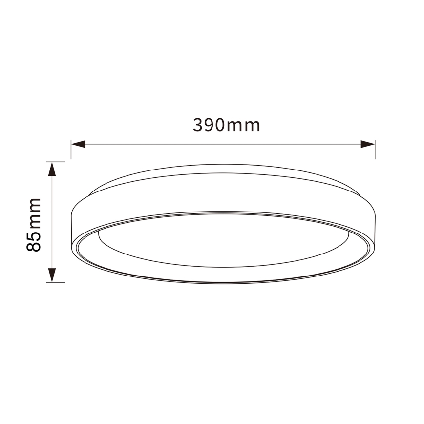 Brilagi - LED dimbar takarmatur FLOCO LED/48W/230V Ø 40 cm träfinish/vit + fjärrkontroll