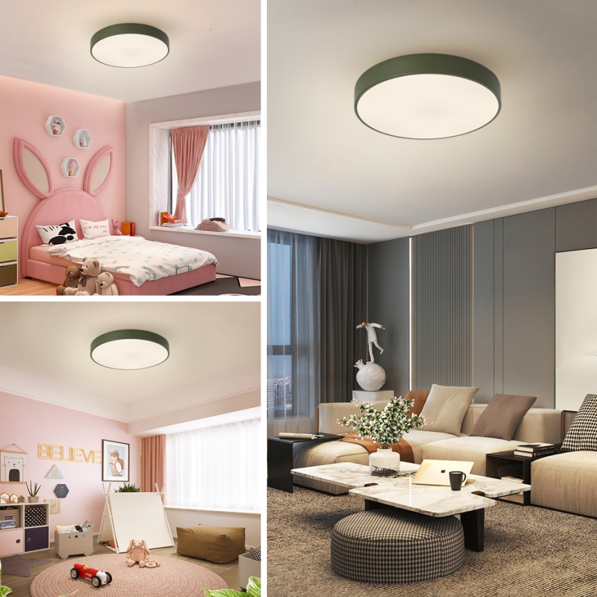 Brilagi - LED-dimbar taklampa POOL LED/48W/230V 3000-6000K pr. 40 cm grön + fjärrkontroll