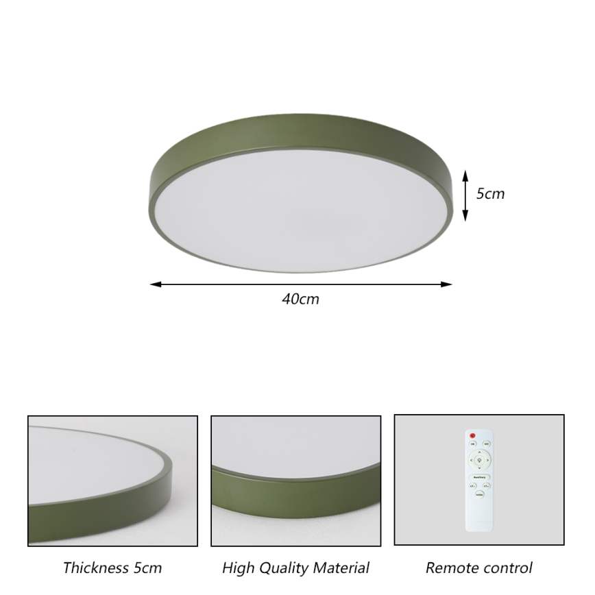 Brilagi - LED-dimbar taklampa POOL LED/48W/230V 3000-6000K pr. 40 cm grön + fjärrkontroll